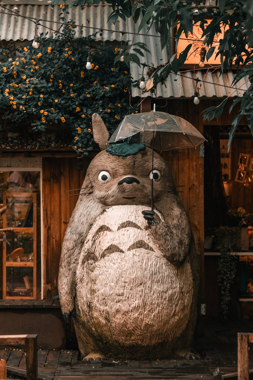 a sculpture in a town